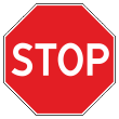 Дорожный знак 2.5 «Движение без остановки запрещено» (металл 0,8 мм, III типоразмер: 900х900 мм, С/О пленка: тип Б высокоинтенсив.)